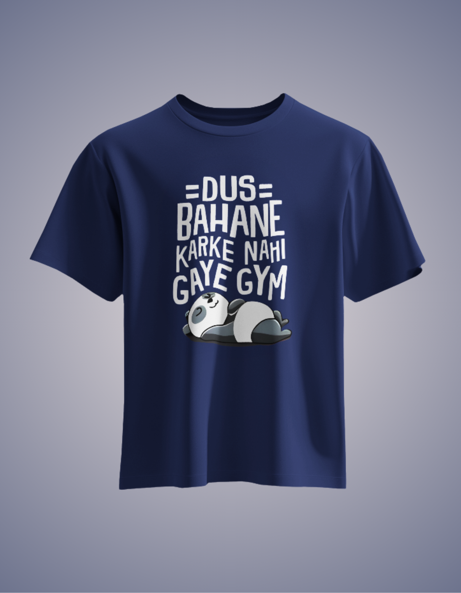 Unisex Dus Bahane Karke Nahi Gaye Gym Front Printed Oversized T-Shirt
