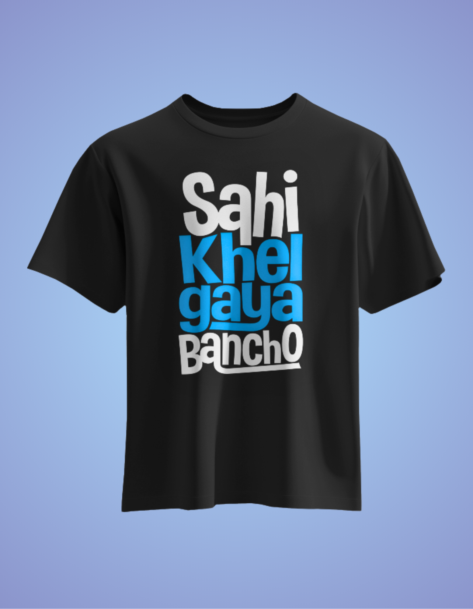 Unisex Sahi Khel Gaya Bancho Front Printed Oversized T-Shirt