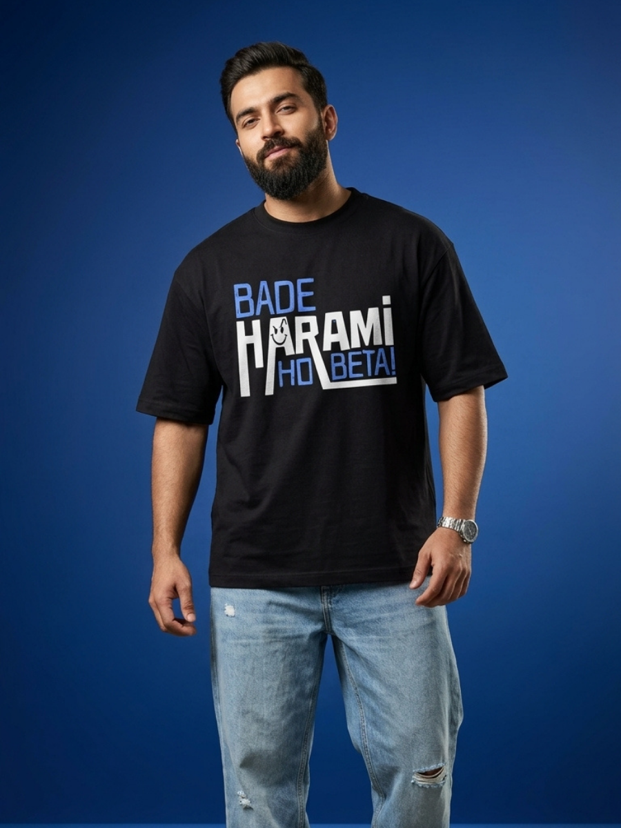 Bade Harami Ho Beta Front Design Oversized T-Shirt