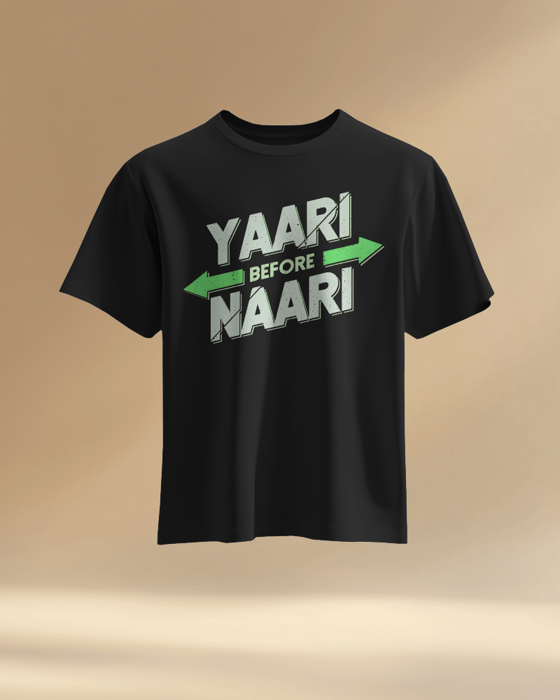 Unisex Yaari Before Naari Fornt Printed Oversized T-Shirt
