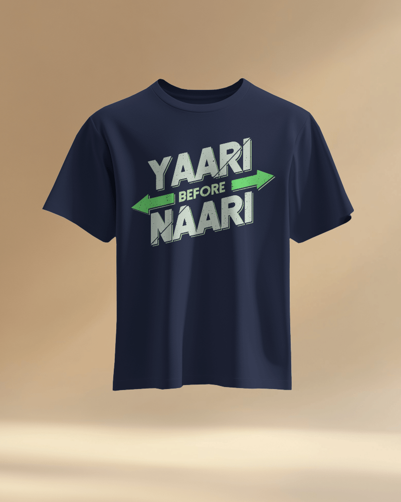 Unisex Yaari Before Naari Fornt Printed Oversized T-Shirt