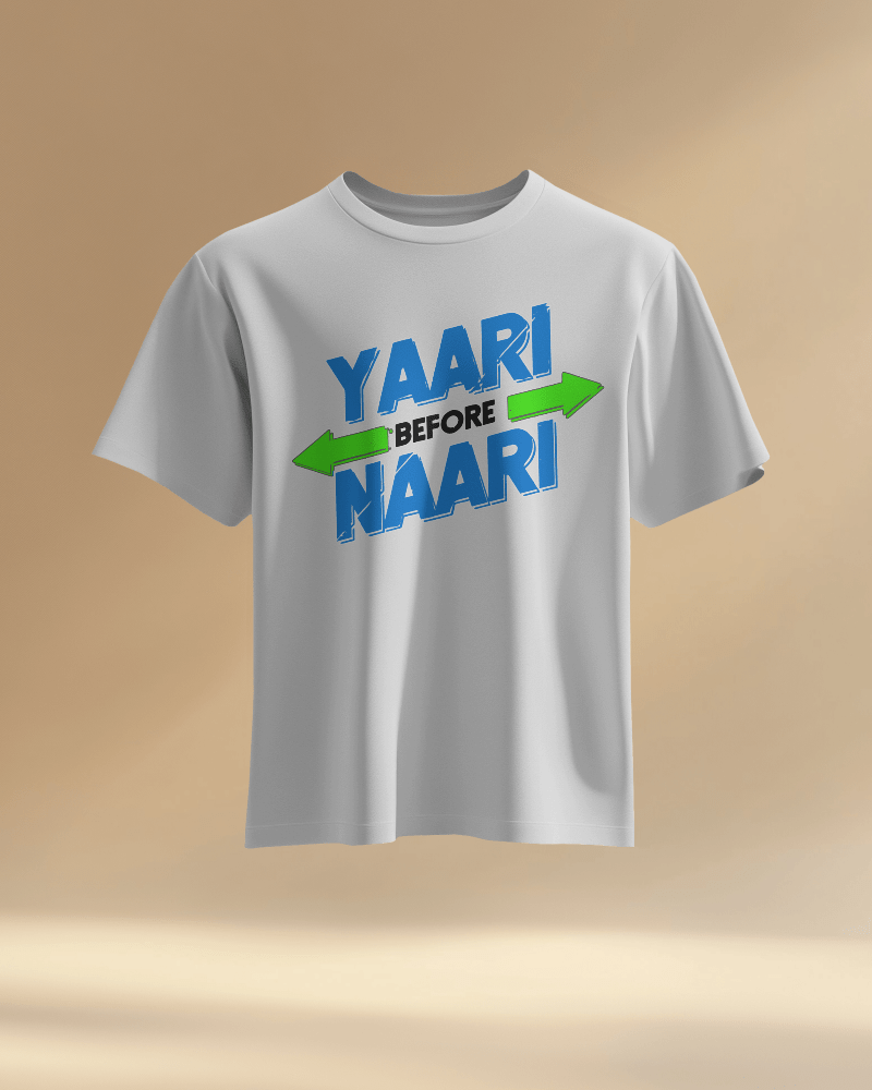 Unisex Yaari Before Naari Fornt Printed Oversized T-Shirt