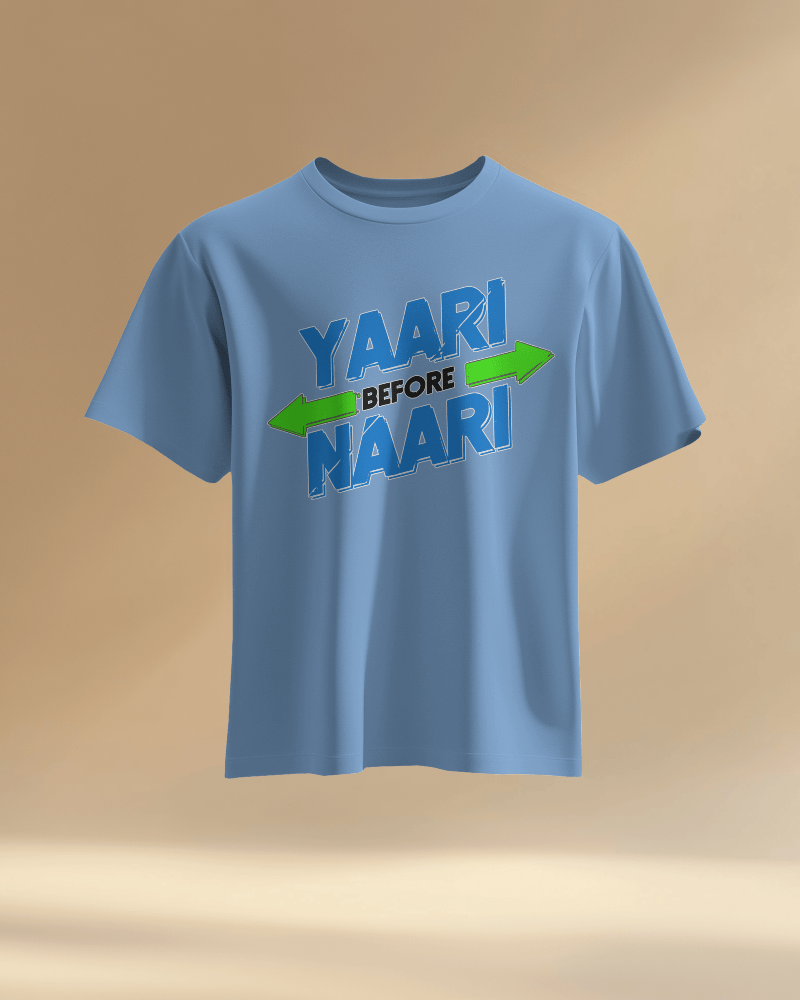 Unisex Yaari Before Naari Fornt Printed Oversized T-Shirt