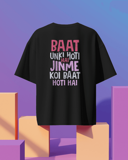 Unisex Aap Bhaad Me Khud Jaoge Ya Drop Karke Aye Back Printed Oversized T-Shirt