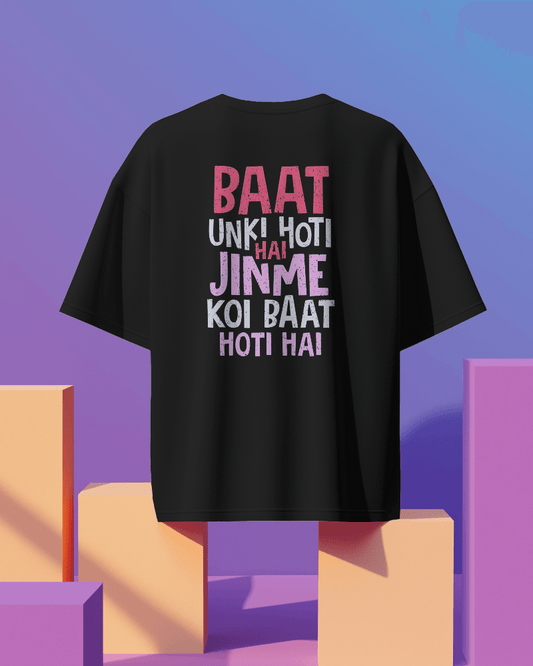 Unisex Aap Bhaad Me Khud Jaoge Ya Drop Karke Aye Back Printed Oversized T-Shirt