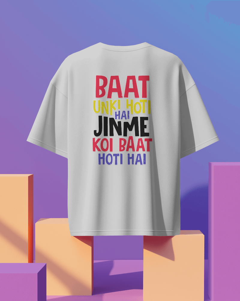 Unisex Aap Bhaad Me Khud Jaoge Ya Drop Karke Aye Back Printed Oversized T-Shirt